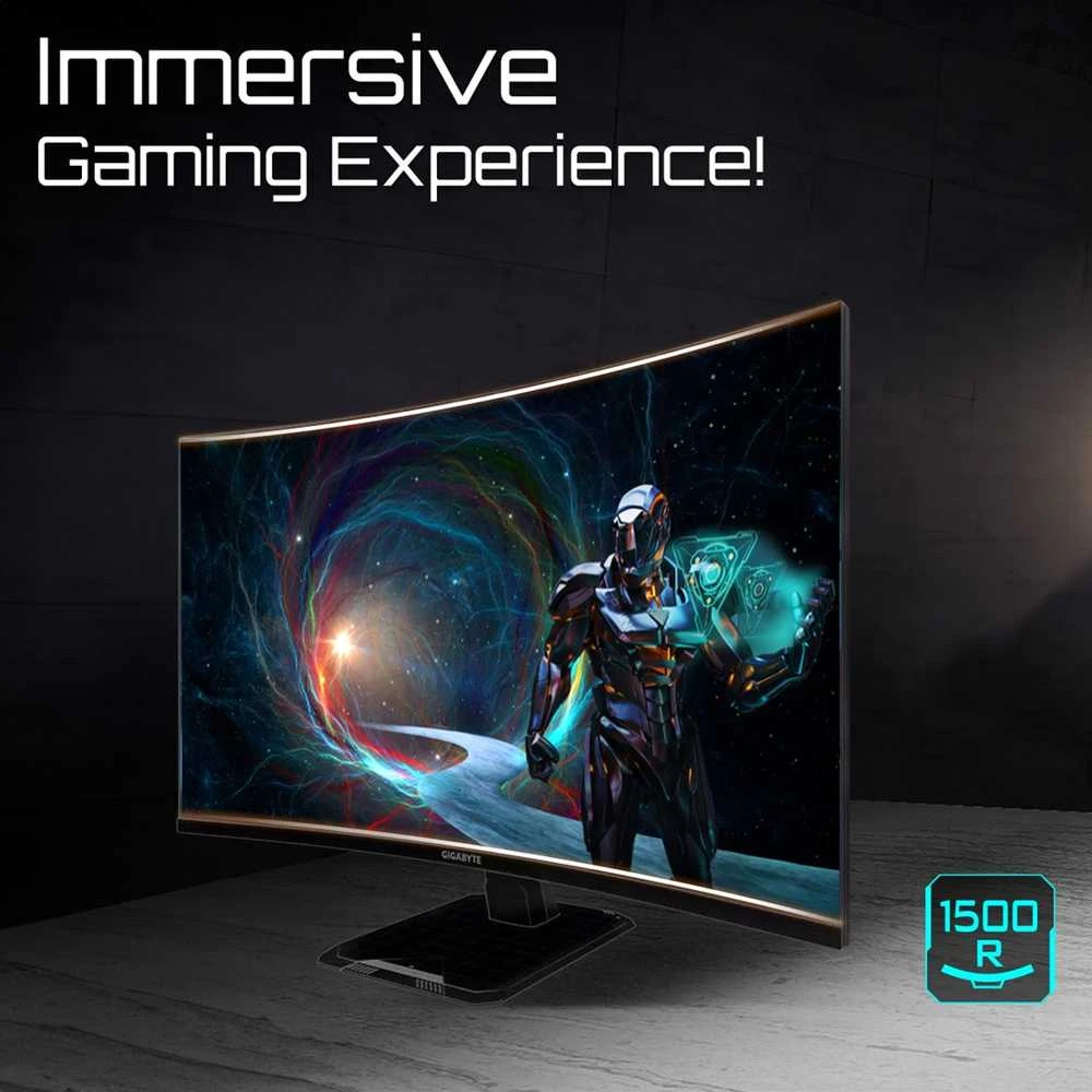 Monitorius Gigabyte | GS32QCA EU | 31.5 " | VA | 180 Hz | 1 ms | 250 cd/m² | HDMI jungčių kiekis: 2