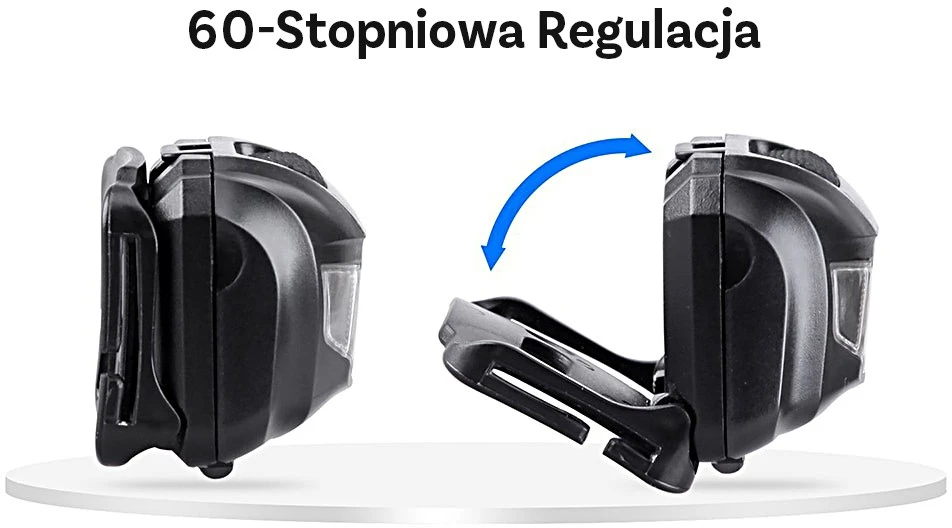 Montis Bateryjna latarka nagłowna su sensorem MT002 Raudona, Juodas Headband prožektorius LED