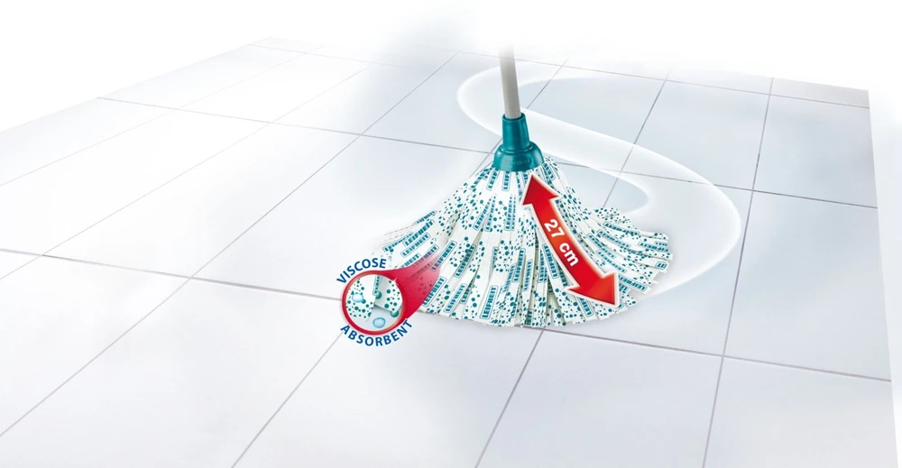 Leifheit 56792 mop Metal, Plastic, Viscose Turquoise, Baltas