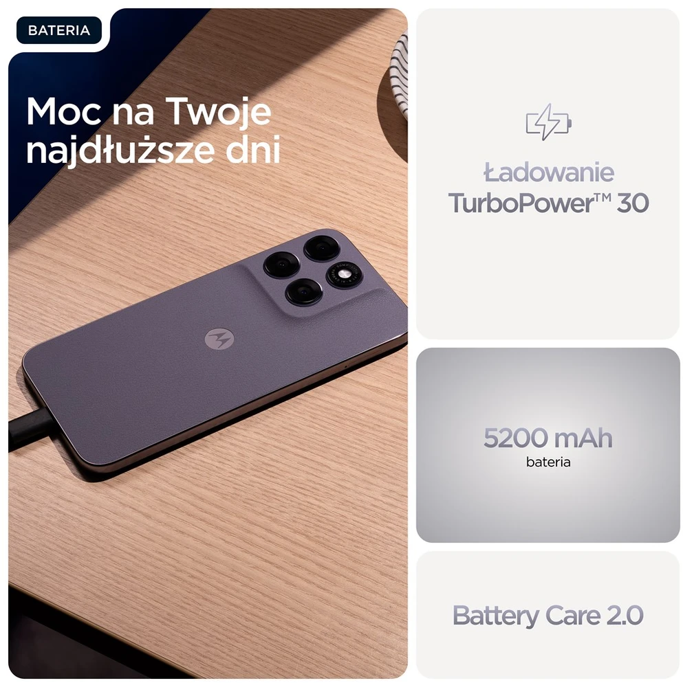 „Motorola Moto G67“ 17,3 cm (6,8 colio) hibridinis dviejų SIM kortelių „Android 16.0“ 5G USB C tipo 8 GB 256 GB 5200 mAh Pilkas