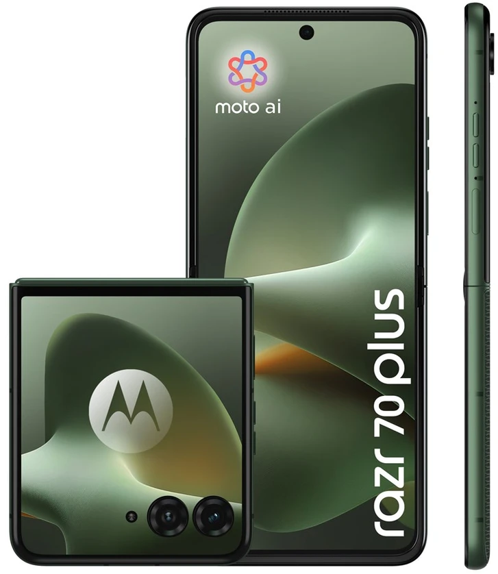 „Motorola Razr 70 Plus 5G“ su dviem SIM kortelėmis, 12 GB RAM, 512 GB RAM ir „Mountain View“