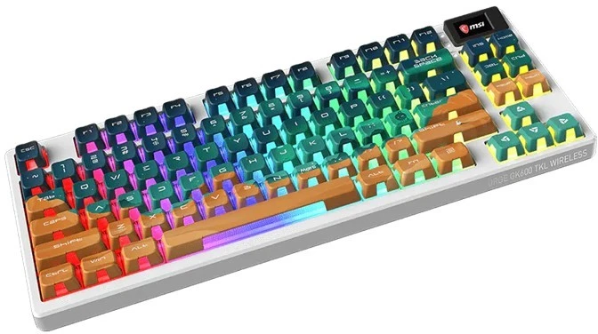 Klaviatūra žaidimams MSI Forge GK600 TKL Wireless Mars US belaidė mechaninė su pašvietimu
