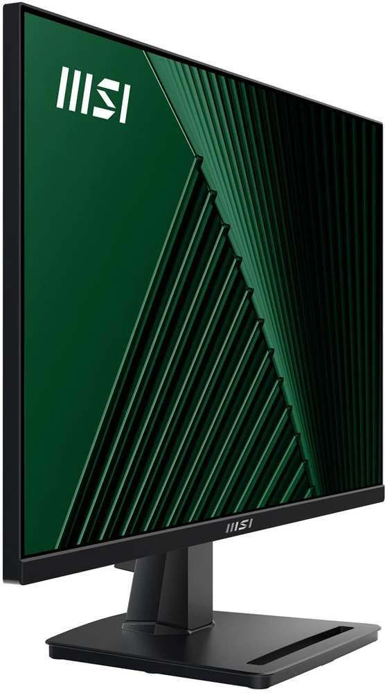 MSI Pro MP245G 24 colių monitorius, FHD (1920 x 1080), 100Hz, IPS, 1 ms, 1x HDMI 1.4b, 1x DP 1.2a išvestis, 1x D-Sub (VGA), įmontuoti garsiakalbiai, apsauga nuo akinimo, apsauga nuo mirgėjimo, mažiau Mėlyna šviesos, TÜV sertifikuotas, VESA, Kensington, Juodas