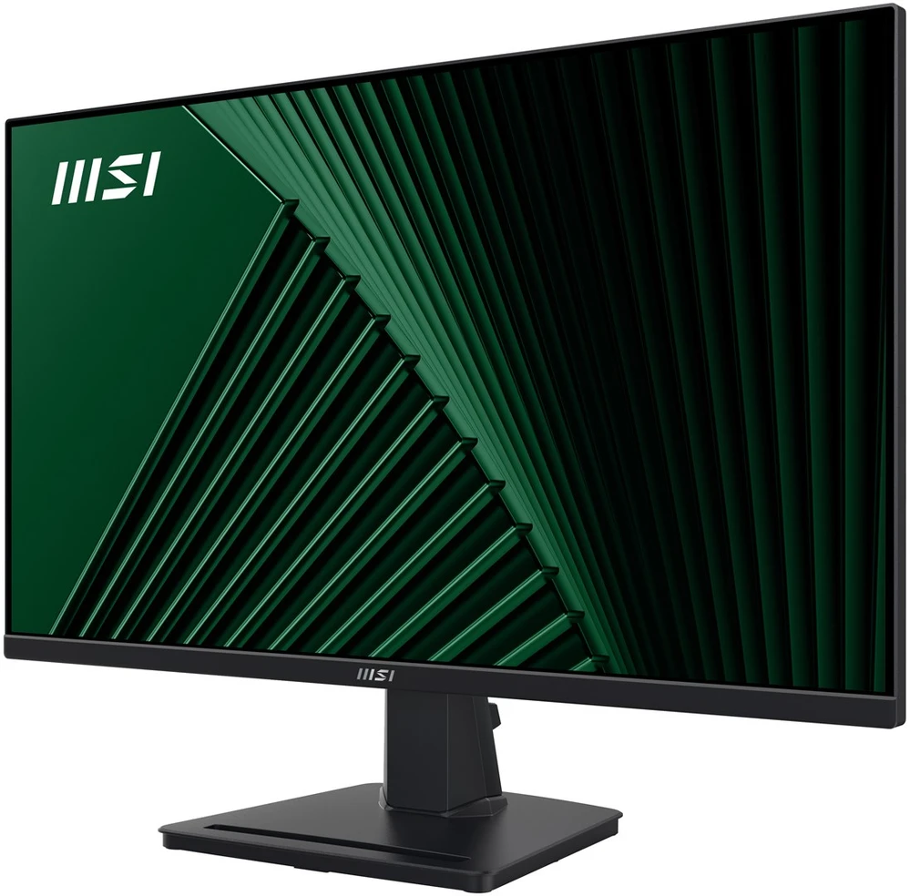 MSI Pro MP245G 24 colių monitorius, FHD (1920 x 1080), 100Hz, IPS, 1 ms, 1x HDMI 1.4b, 1x DP 1.2a išvestis, 1x D-Sub (VGA), įmontuoti garsiakalbiai, apsauga nuo akinimo, apsauga nuo mirgėjimo, mažiau Mėlyna šviesos, TÜV sertifikuotas, VESA, Kensington, Juodas