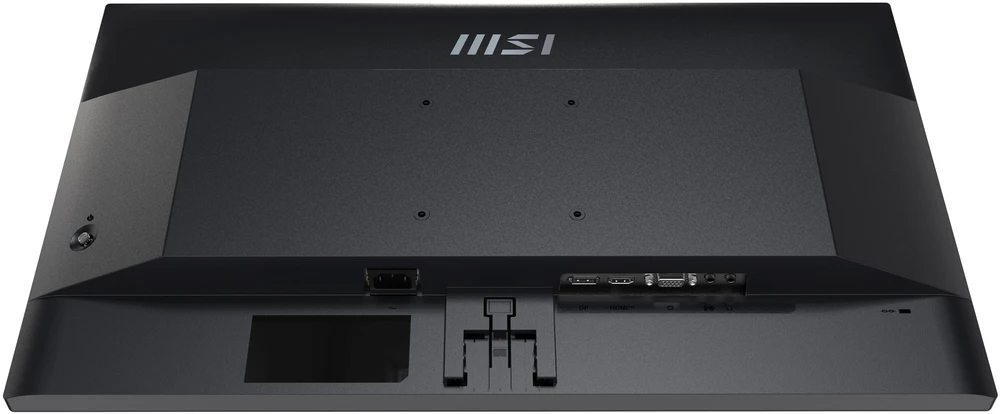 MSI Pro MP245G 24 colių monitorius, FHD (1920 x 1080), 100Hz, IPS, 1 ms, 1x HDMI 1.4b, 1x DP 1.2a išvestis, 1x D-Sub (VGA), įmontuoti garsiakalbiai, apsauga nuo akinimo, apsauga nuo mirgėjimo, mažiau Mėlyna šviesos, TÜV sertifikuotas, VESA, Kensington, Juodas