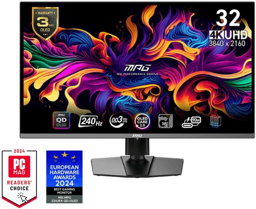 Monitorius MSI MPG 321URX - 240Hz | 4K | 32'' | QD OLED | 0.03ms