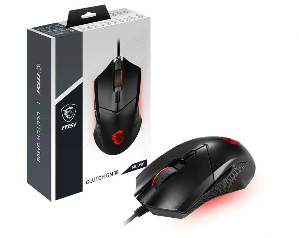 MSI Pelė su laidu clutch gm08