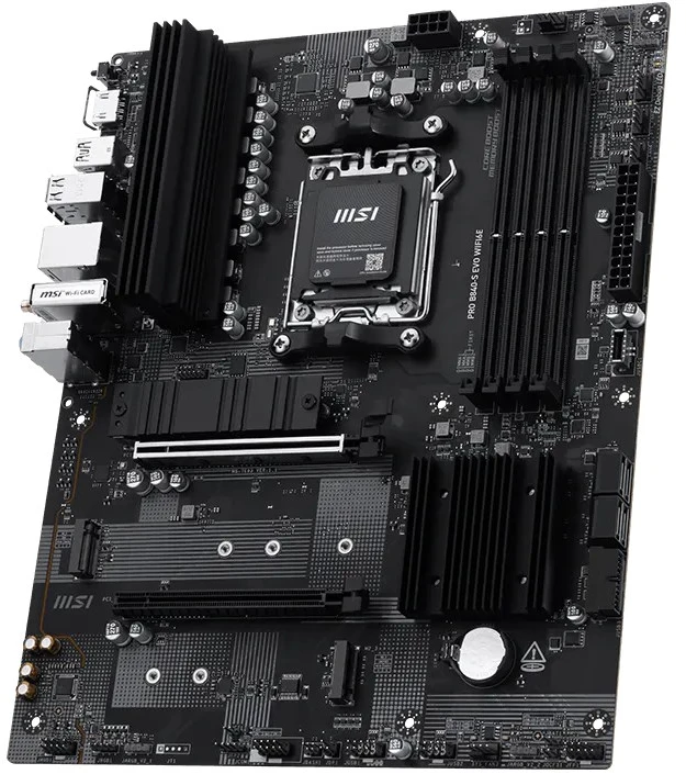 Pagrindinė plokštė PRO B840-S EVO WIFI6E | MSI procesorių šeima AMD | Procesoriaus lizdas AM5 | Palaikomos standžiojo disko sąsajos SATA, M.2 | SATA jungčių skaičius 4