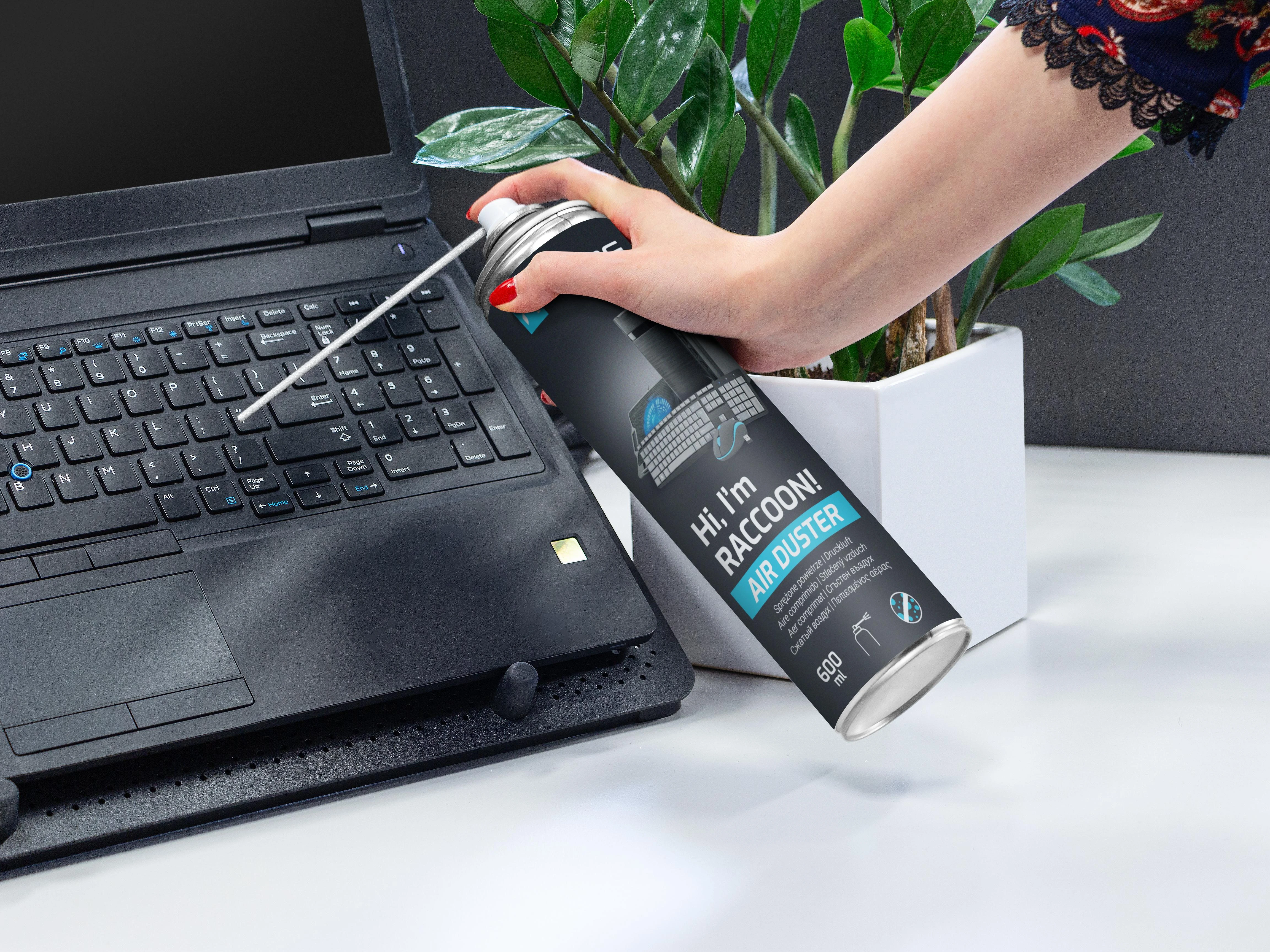 NATEC Suspausto oro dulkių šluostė Raccoon Air 600ml