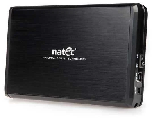 Kietasis diskas NATEC NKZ-0448 RHINO išorinis USB 3.0 korpusas skirtas 3,5 colio SATA HDD juodas aliuminis