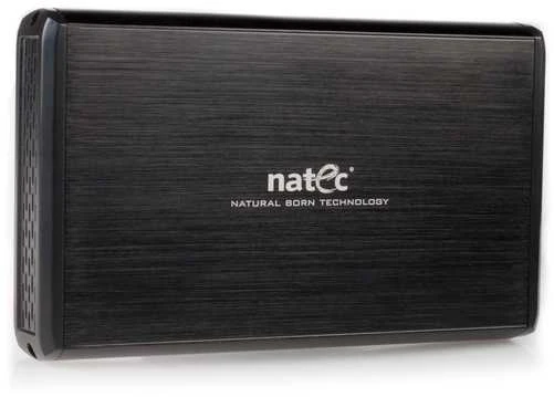 Kietasis diskas NATEC NKZ-0448 RHINO išorinis USB 3.0 korpusas skirtas 3,5 colio SATA HDD juodas aliuminis