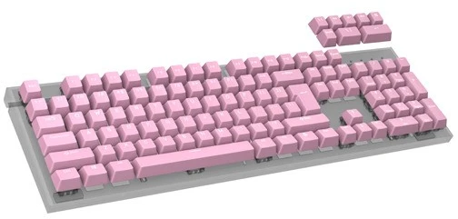 Klaviatūra Genesis Lead 300 rožinė Double Shot Keycaps