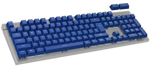 Klaviatūra Genesis Lead 300 tamsiai mėlyna Double Shot Keycaps
