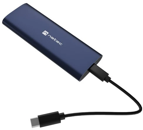 NATEC RHINO M.2 NVME LITE išorinis SSD korpusas USB-C 3.2 GEN 2 plienas tamsiai mėlynas