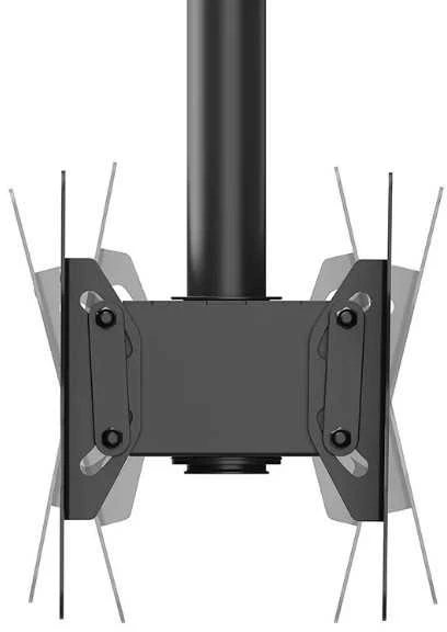 Laikiklis NEOMOUNTS NUGAL Į ATGAL EKRANO LUBŲ MONTAVIMAS (AUGŠIS: 106-156 CM) Juodas