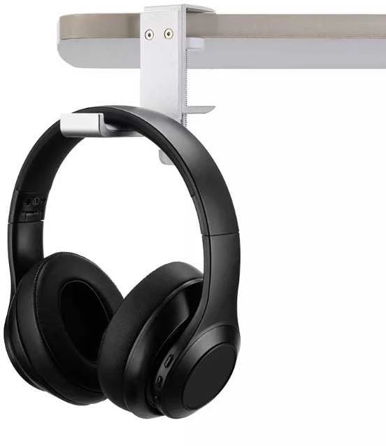 NEOMOUNTS HEADPHONE HOLDER, CLAMP MOUNTED, ALUMINUM