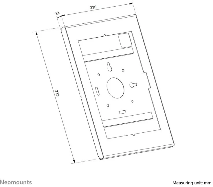Dėklas na tablet Neomounts Neomounts WL15-601BL1 obudowa do tabletu Juodas 27,9 cm (11'')