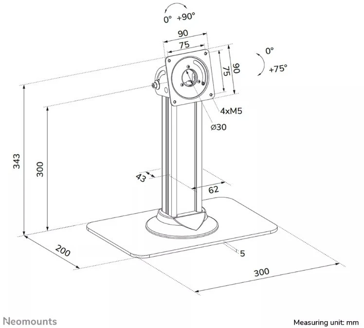 Stojak Neomounts Podstawka do tabletu (DS15-631BL1)