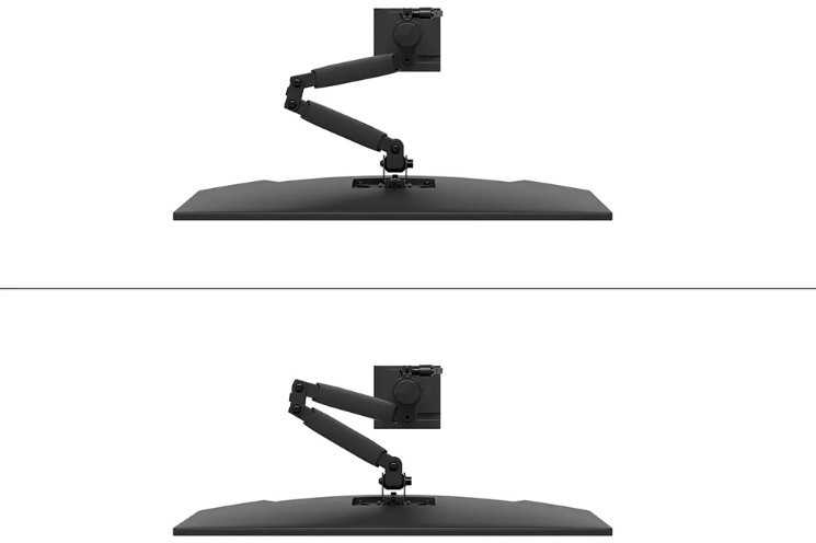 NEOMOUNTS NERO VIENO PLOKŠČIO EKRANO STALO MONTAVIMAS (TELEFONO LAIKIKLIS + QUICK-FIX spaustukas / GROMMET)