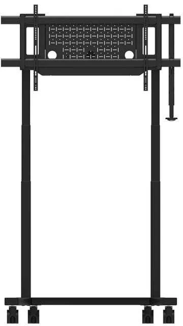 Laikiklis „NEOMOUNTS MOVE LIFT XL“ MOTORIZUOTAS MOBILUSIS STOVAS SU SANDĖLIAVIMO DĖŽE, 10 CM, RATUKAI, GRINDYS – VESA MAX 1200X600