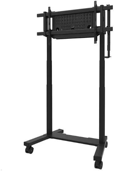 Laikiklis „NEOMOUNTS MOVE LIFT XL“ MOTORIZUOTAS MOBILUSIS STOVAS SU SANDĖLIAVIMO DĖŽE, 10 CM, RATUKAI, GRINDYS – VESA MAX 1200X600