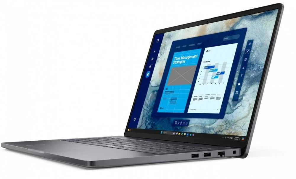 Nešiojamas kompiuteris Dell Pro 16 pc16250 w11p c7 150i/16gb/512gb cl25/fgrpr/fhd ir kamera bei mikrofonas/wlan+bt/16.0 fhd+/bcklkb/3c/3yps magnetito spalvos, tekstūruota apdaila