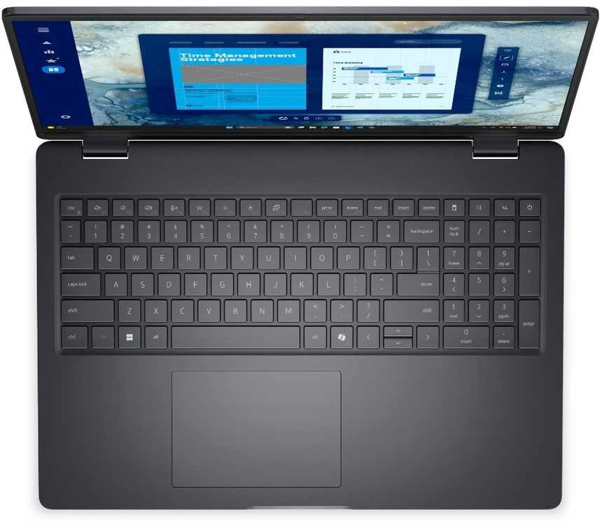 Nešiojamas kompiuteris Dell Pro 16 pc16250 w11p c7 150i/16gb/512gb cl25/fgrpr/fhd ir kamera bei mikrofonas/wlan+bt/16.0 fhd+/bcklkb/3c/3yps magnetito spalvos, tekstūruota apdaila