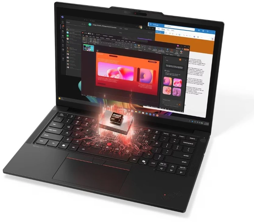 Nešiojamas kompiuteris Lenovo ThinkPad T14 Gen 7 | AMD Ryzen AI 5 PRO 440, 14" WUXGA, 32 GB RAM, 512 GB SSD, Windows 11 Pro | Juodas