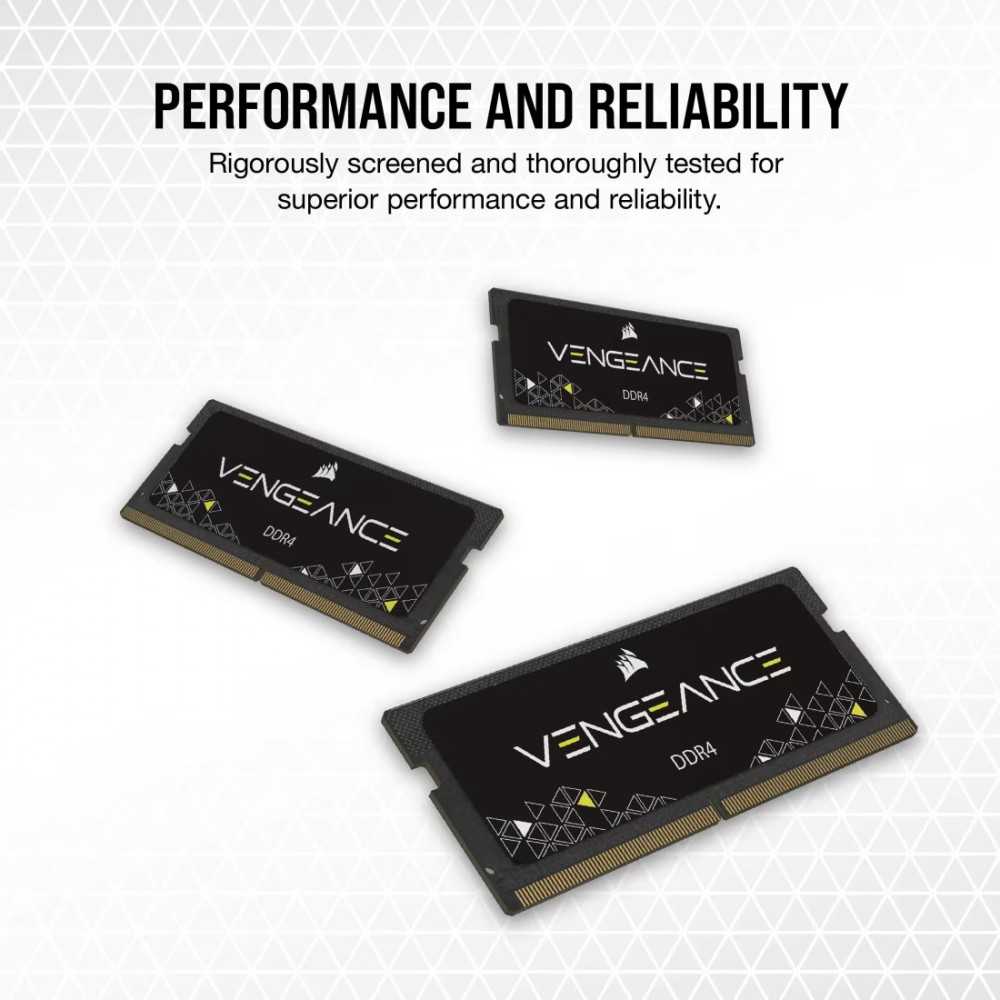 Nešiojamo kompiuterio atmintis Corsair Atmintis ddr4 vengeance 16gb/3200mcd (1x16gb) cl22 sodimm