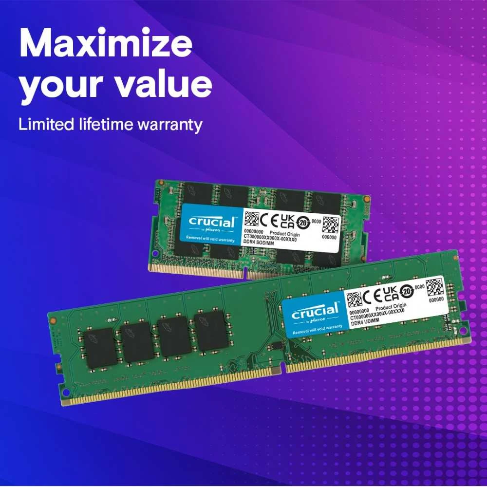 Nešiojamo kompiuterio atmintis Crucial DDR4-3200 Kit 32GB 2x16GB SODIMM CL22 (8Gbit/16Gbit