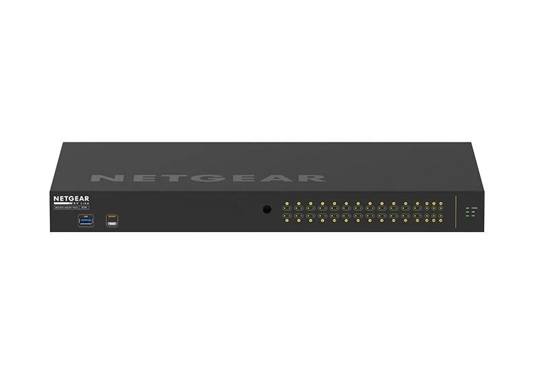 Šakotuvas NETGEAR AV Line M4250-26G4F-PoE+ 24x1G PoE+ 300W 2x1G ir 4xSFP valdomas jungiklis