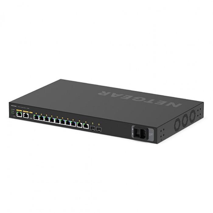 Šakotuvas NETGEAR 12 prievadų AV linija M4250-10G2XF-PoE++ 8x1G Utra90 PoE++ 802.3bt 720W 2x1G 2xSFP+ valdomas jungiklis