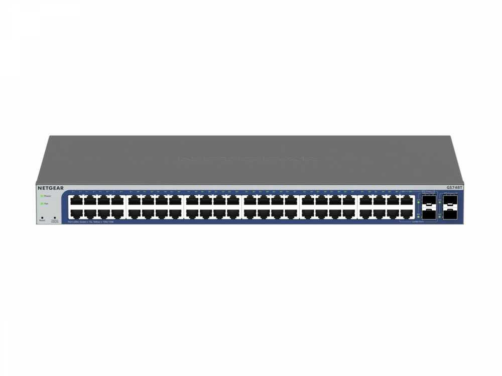 Šakotuvas NETGEAR GS748Tv6 valdomas L2/L3/L4 gigabito eternetas (10/100/1000)