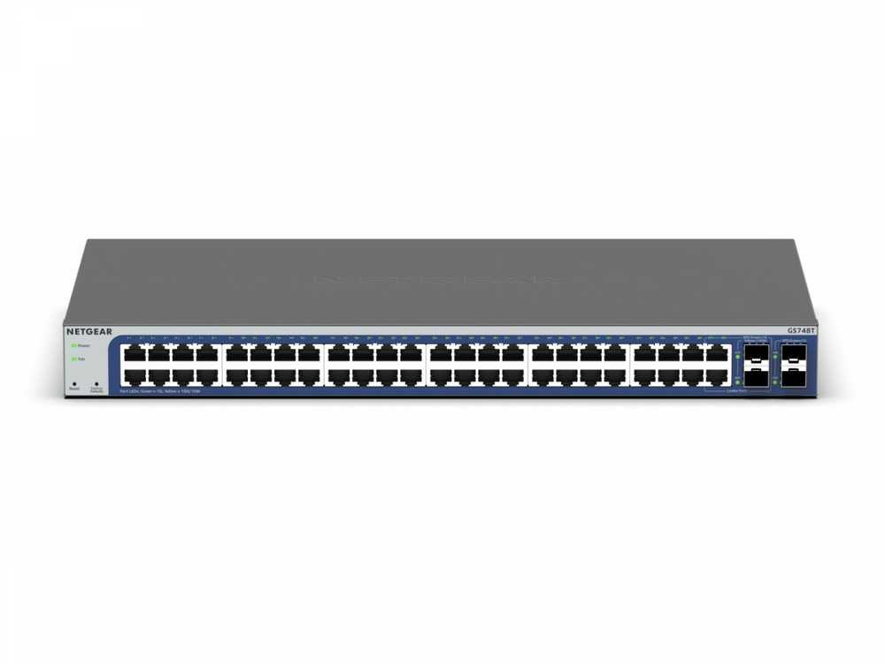 Šakotuvas NETGEAR GS748Tv6 valdomas L2/L3/L4 gigabito eternetas (10/100/1000)