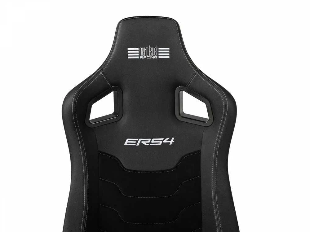 „Next Level Racing“ | ERS4 Elite PU odos ir zomšos leidimas | Atlošiama sėdynė | PU oda ir zomša | Juodas