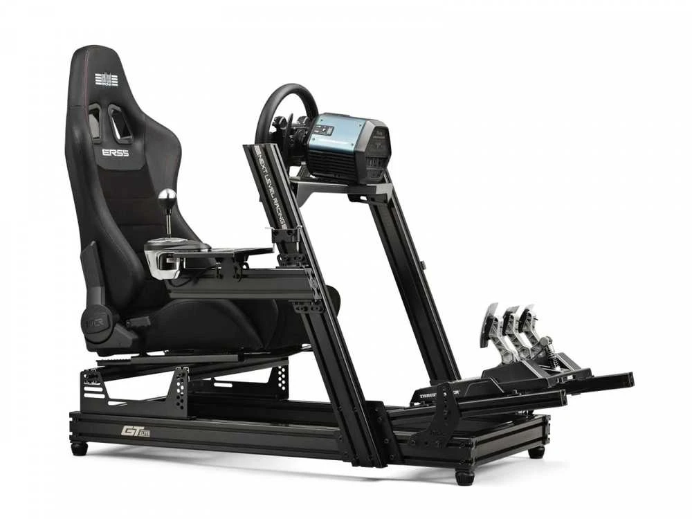 „Next Level Racing“ | ERS5 Elite PU odos ir zomšos leidimas | Atlošiama sėdynė | PU oda ir zomša | Juodas
