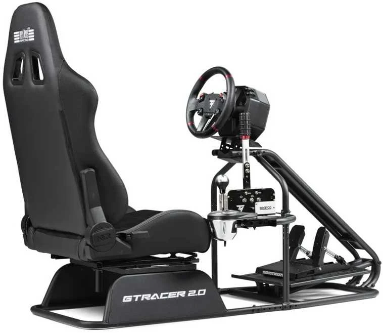 Next Level Racing Naujo lygio lenktynės | GTRacer 2.0 | Lenktynių simuliatoriaus kabina | Juodas