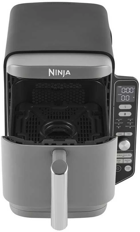 Karšto oro gruzdintuvė Ninja Double Stack XL, 2 lygių, 9,5 l, SL400EU, Tamsiai pilka