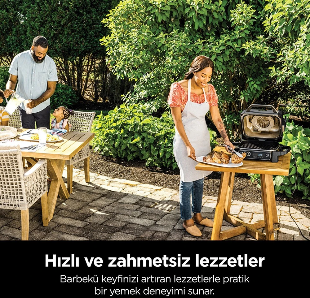 Ninja Kitchen Woodfire™ Lauko grilis/kepsninė