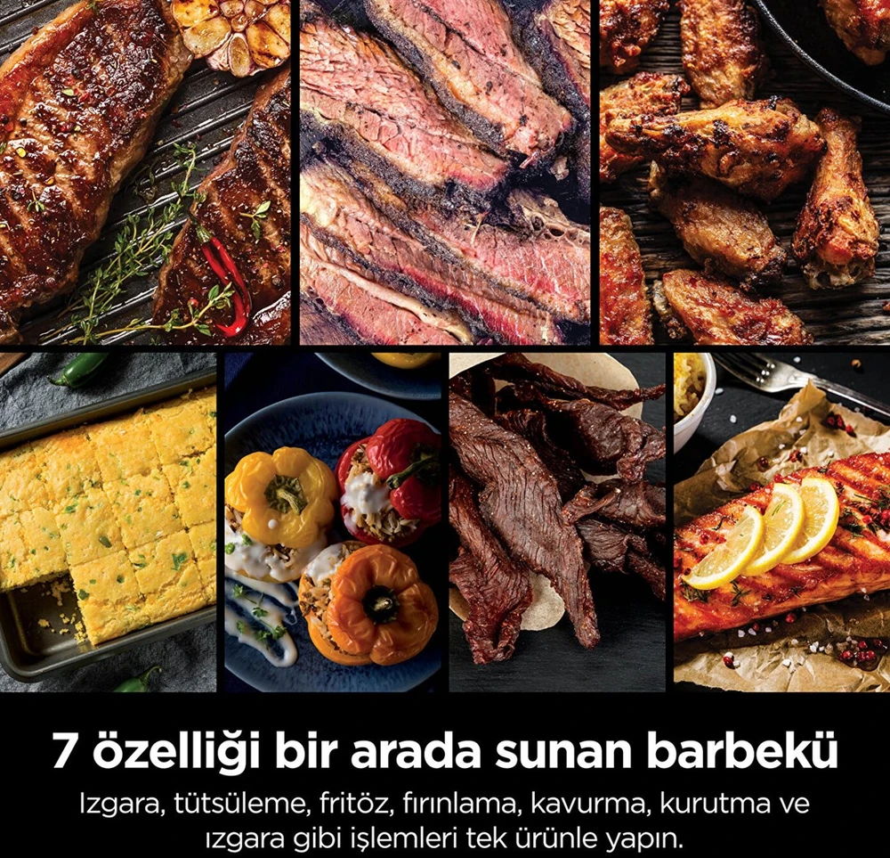 Ninja Kitchen Woodfire™ Lauko grilis/kepsninė