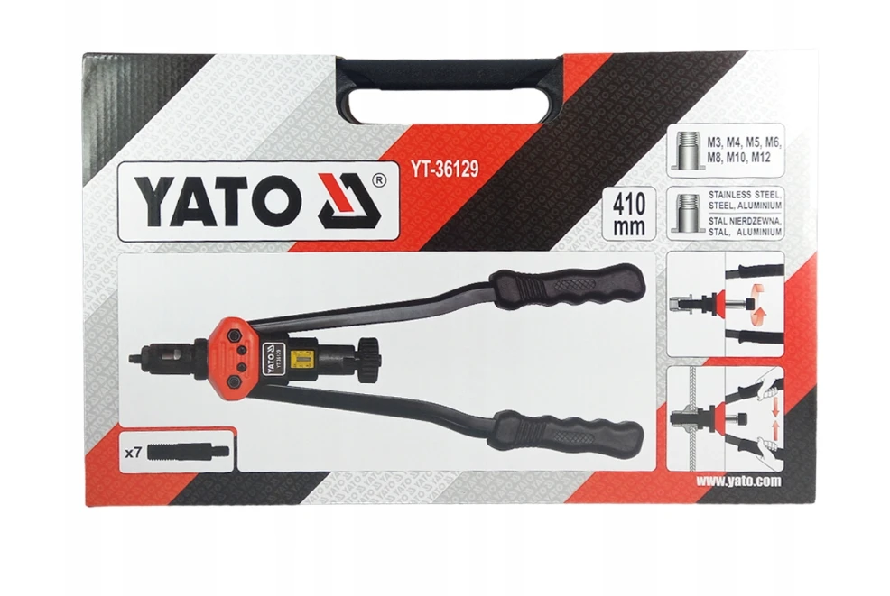 YATO Kniedinių veržlių mašina M3-12 36129