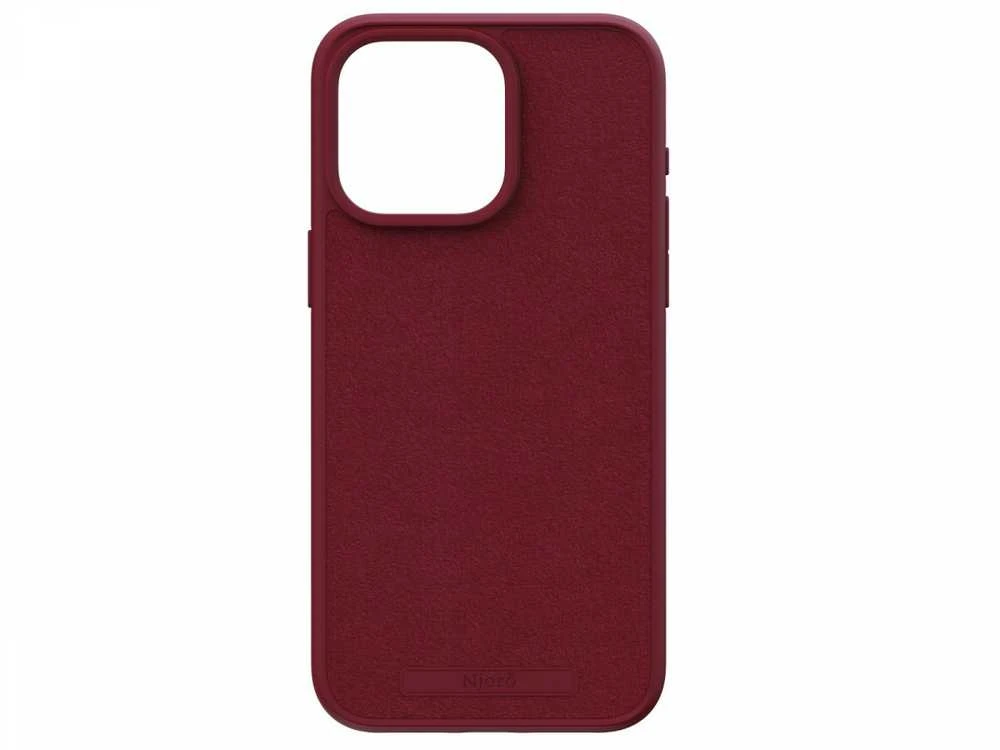 Njord Suede MagSafe dėklas jūsų Apple iPhone 15 Pro Max, red