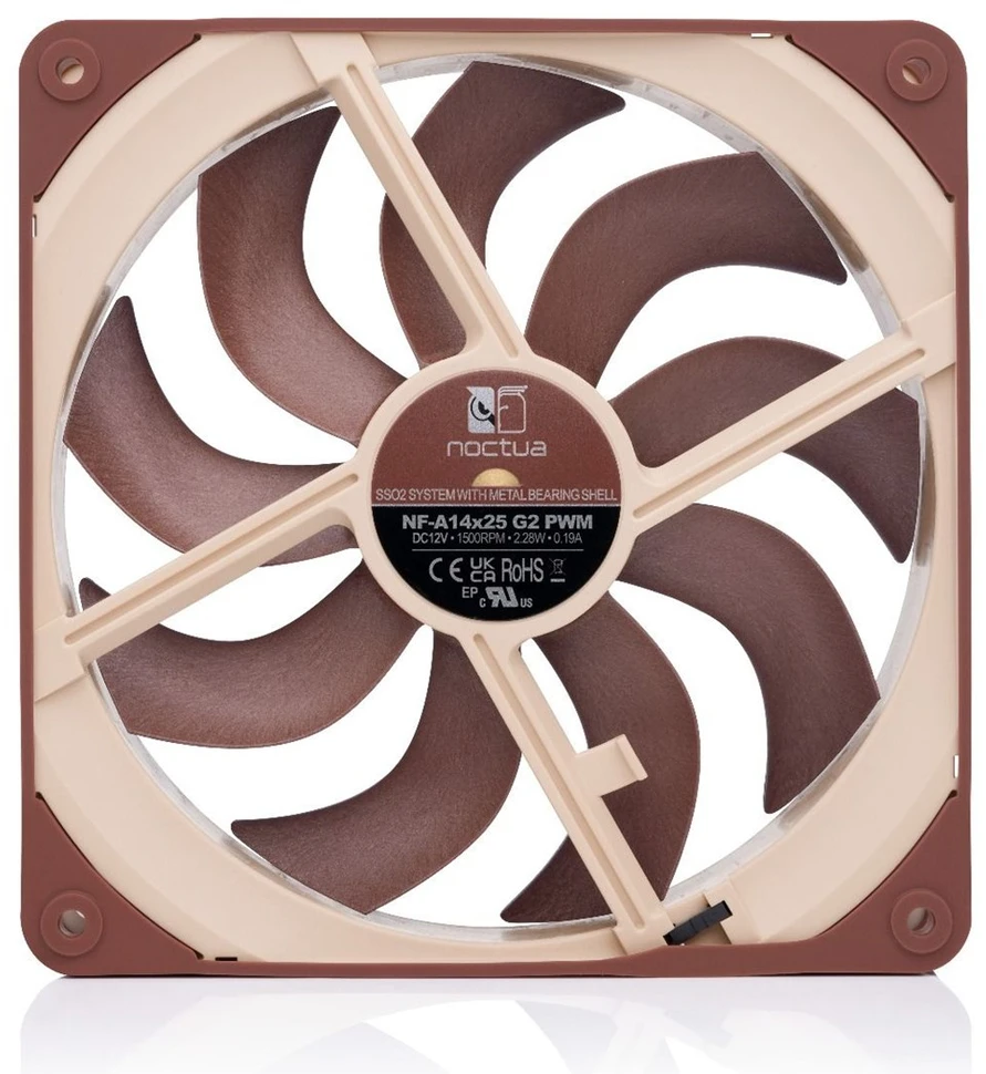 „Noctua 140 mm NF-A14x25 G2 PWM“ ventiliatorius