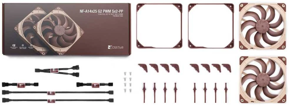Noctua 140mm NF-A14x25 G2 PWM Sx2 PP - dual fan set