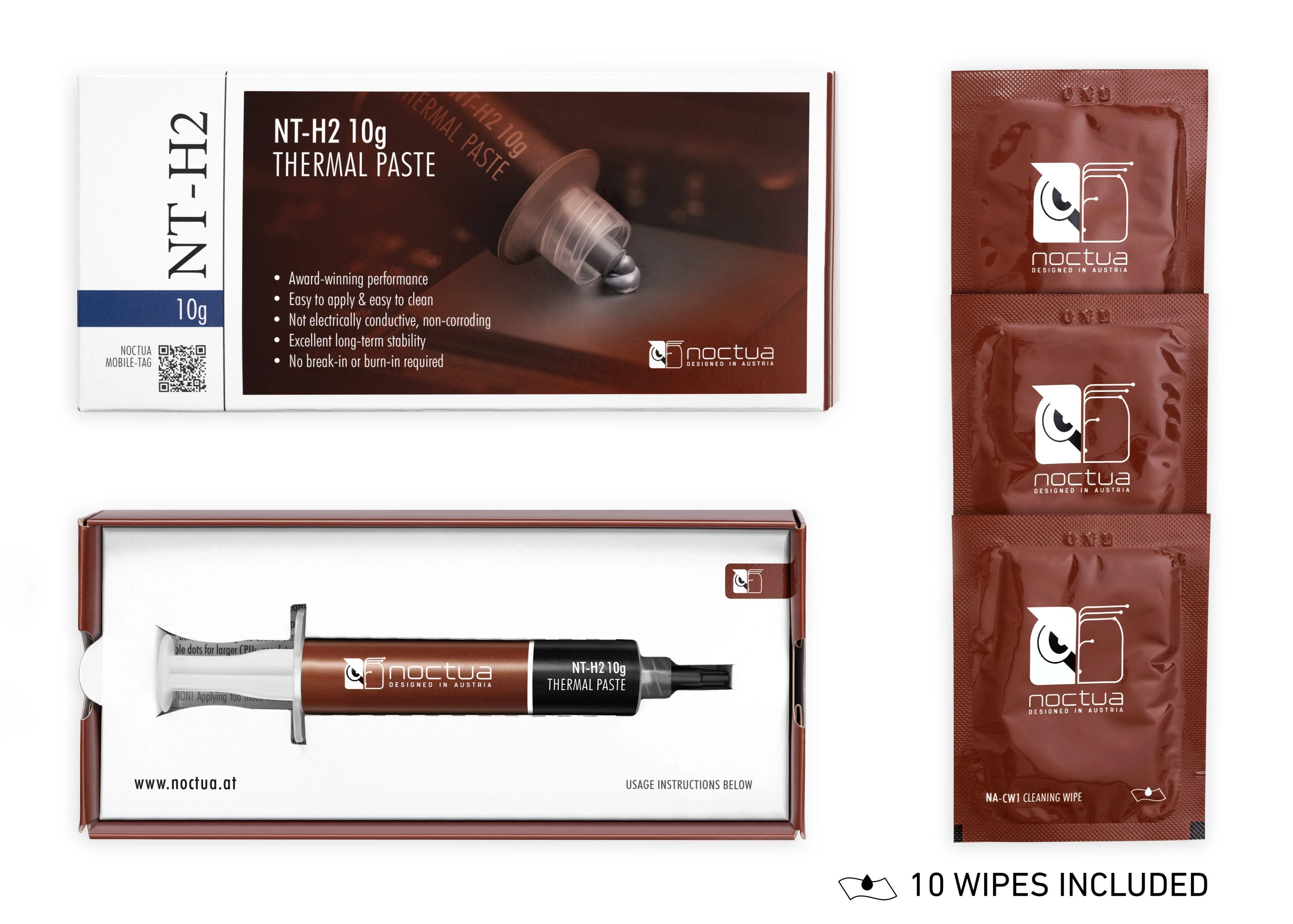 Noctua NT-H2 - 2.81 g/cm³ - Gray - -50 - 200 °C - 3.6 ml - 10 g - 75 mm