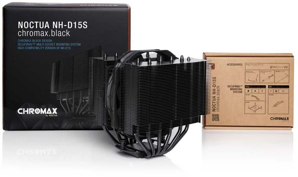 Noctua nh-d15s chromax.juodas kelių lizdų procesoriaus aušintuvas