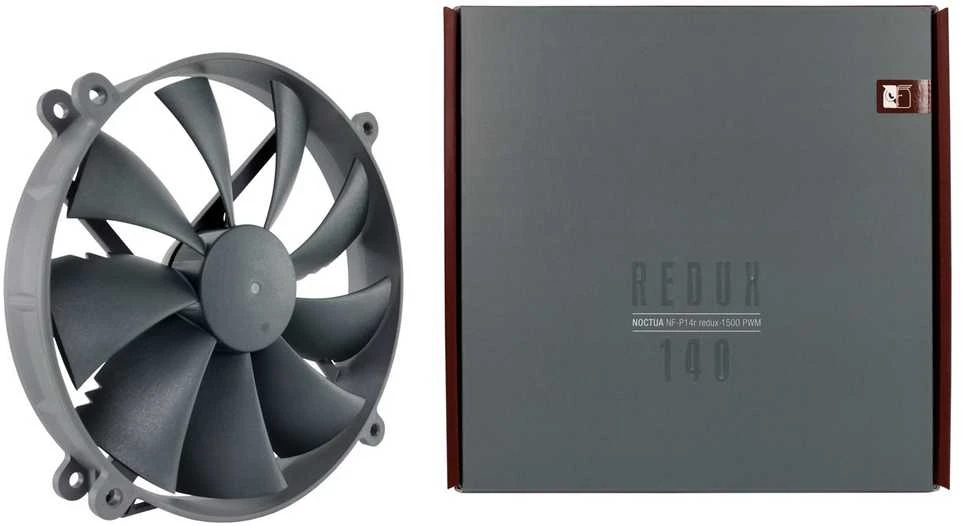 NOCTUA REDUX 140MM PWM kompiuterio korpuso ventiliatorius, 120MM tvirtinimas