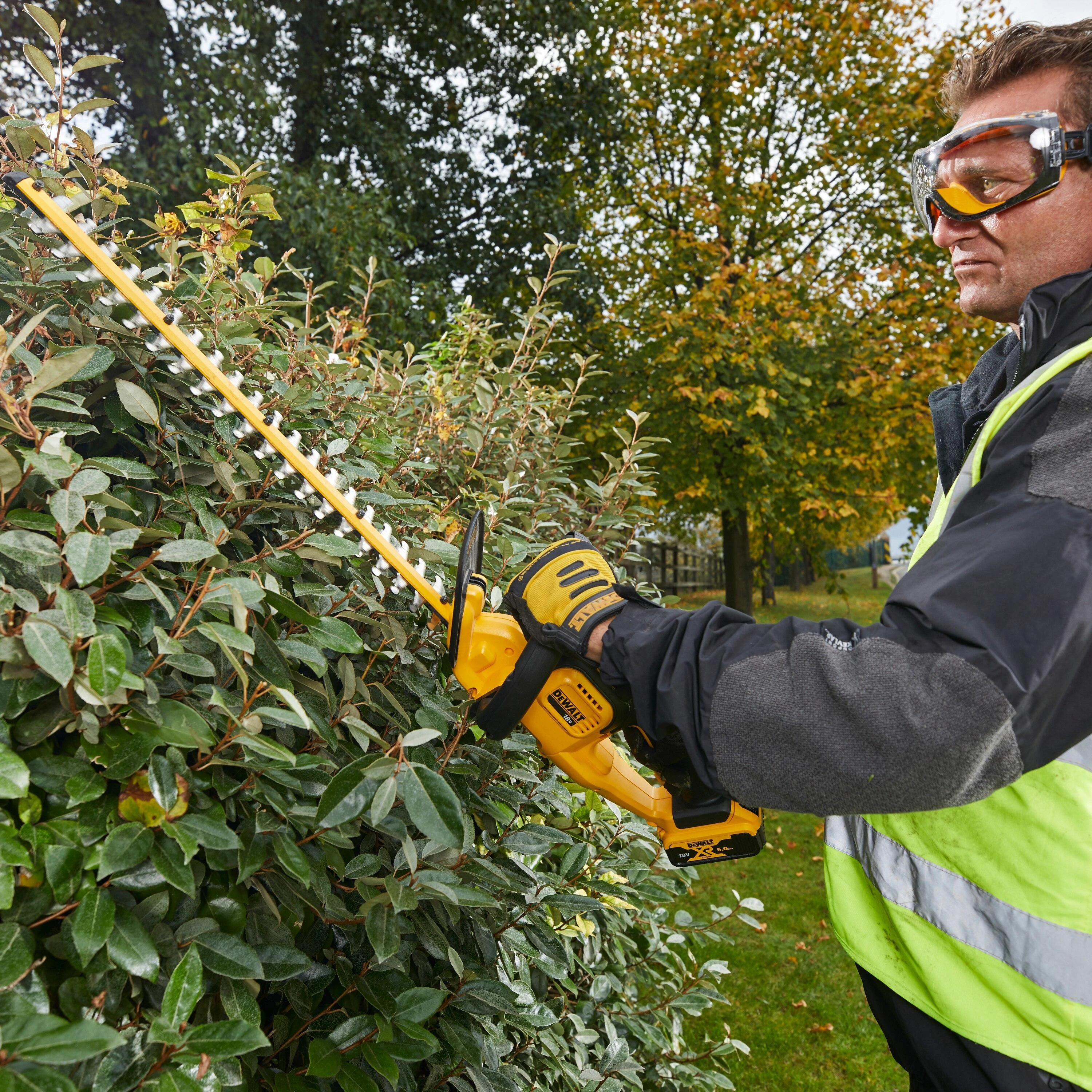 Akumuliatorinės gyvatvorių žirklės Dewalt DCM563P1