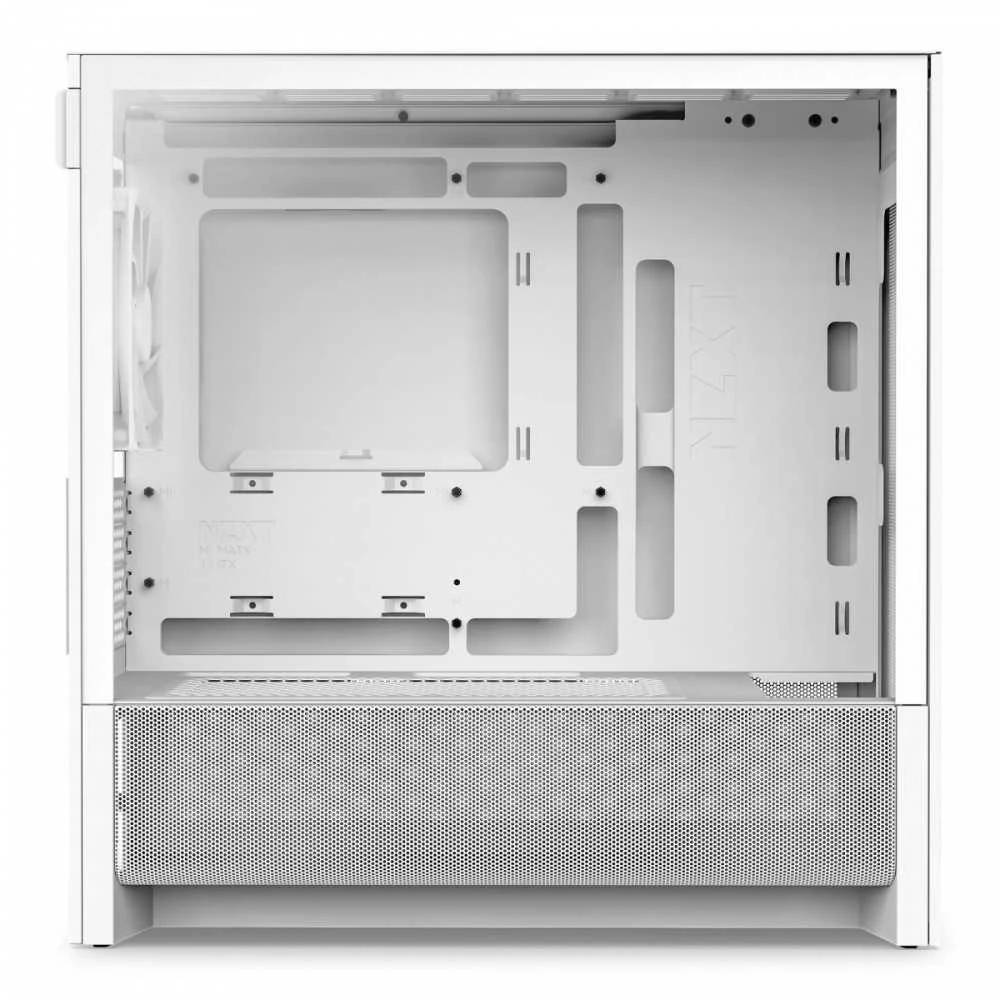 NZXT H3 Flow (2025) Micro-ATX kompiuterio korpusas, baltos spalvos