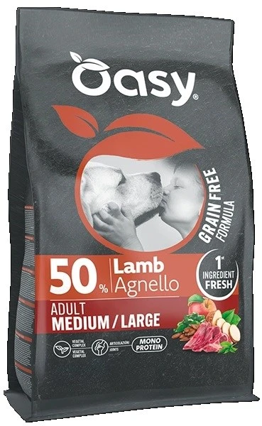 OASY One animal protein Medium & Large ėriena Mono – sausas Maistas šunims – 10kg